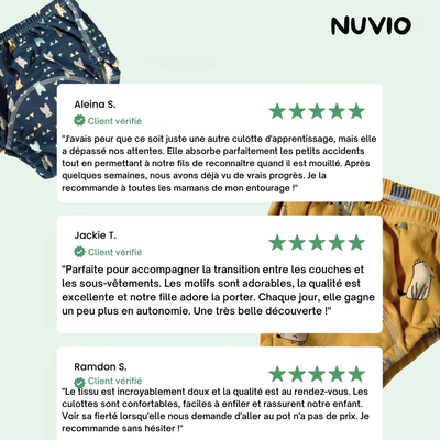 Les culottes d'apprentissage qui accompagnent les petits vers l'autonomie.